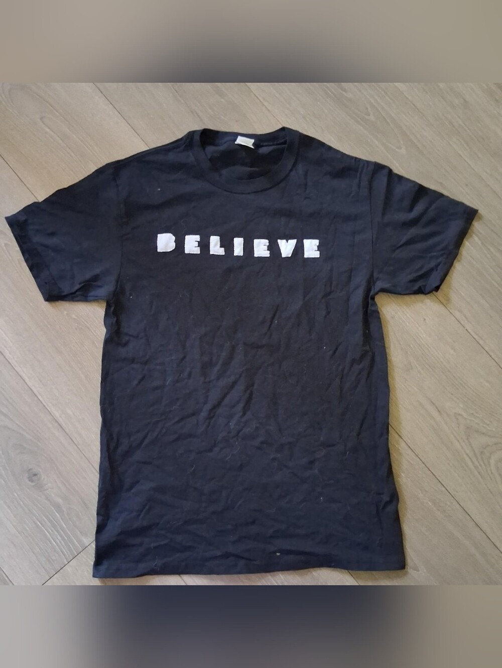 Fruit of the Loom black "Believe" short sleeve graphic tee